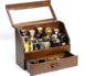 Cologne+Organizer.+Wood+Perfume+Organizer+Storage+With+Drawer+&+Acrylic+Panel