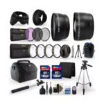 Vivitar 52mm Telephoto and Wide Angle Lens with Accessory Kit for Nikon D7200