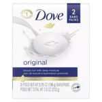 Dove Original Beauty Bar 3.75 oz each 2 Soap Bars