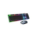 MOVSSOU Gaming Keyboard and Mouse Combo LED Rainbow Backlit