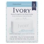 Ivory Original Bar Soap 99.44% Pure Clean & Simple Lightly Scented 3 Bar 3.17 Oz