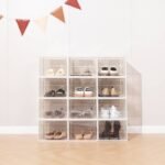 VUSIGN 9.9''X7.4'' Shoe Box Storage Stylish Large Clear - Image 2