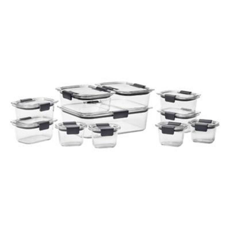 GUEST_0a9d9717-0a5c-4aaa-9602-28f00bd11fc4 Rubbermaid Brilliance 22pc Plastic Food Storage Container Set Clear: Microwave, Dishwasher & Freezer Safe, 1 Year Warranty - Image 1