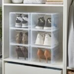 Simplify Drop Front Shoe Box - Set of 6 - Clear: PET & Polypropylene, Decorative Storage Bins, 13.4" W x 9.8" D x 7.1" H - Image 6