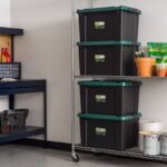 IRIS 4pk Remington 78qt Heavy Duty Plastic Storage Totes Bin with Lid Black: Portable Lidded Utility Tubs, BPA-Free - Image 3