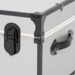 Seward Trunk 30" Paper Line Wheels Black and Alloy: Footlocker Storage, College Camp Trunk, 200 lb Capacity, No Assembly - Image 4