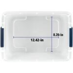 Home Logic 15qt 8pk Storage Bins Clear: Lidded, Stackable, Portable, Built-In Handles, Transparent, Plastic Containers - Image 7