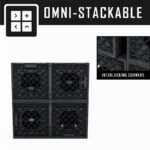 UbeCube Grabinet 1"x3" Kit Crate Black Bin: Stackable Polypropylene Storage, Industrial Style, 13.5" Square - Image 5