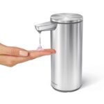 simplehuman 9 oz. Touch-Free Automatic Rechargeable Sensor Liquid Soap Dispenser, Stainless Steel - Image 2