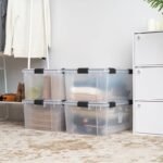 IRIS 60qt Plastic Storage Bins with Sealed Lids Clear Gasket Box Airtight Containers 4pk - Image 5