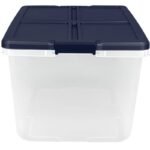 Home Logic 66qt 6pk Storage Bins Clear: Stackable Lidded Containers, Portable with Built-In Handles, Transparent Polypropylene - Image 2