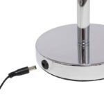 Creekwood Home Sleek Essentials 21" Pivot Arm Modern (Includes LED Light Bulb) Desk Lamp Chrome Finish - Image 4