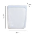 stasher Premium Silicone Reusable Food Storage Bags Lunch Starter Kit - 4pk - Clear - Image 11