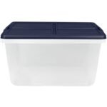 Home Logic 66qt 6pk Storage Bins Clear: Stackable Lidded Containers, Portable with Built-In Handles, Transparent Polypropylene - Image 3