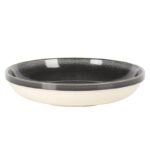 Gibson Home Sur La Table Kitchen Essentials Banquette 16pc Reactive Glaze Stoneware Dinnerware Set Black: Kitchen Dish Set, Service for 4 - Image 7