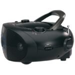 JENSEN AM/FM Radio CD Boombox with LED Display - Black (CD-560) - Image 3