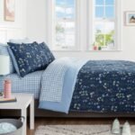 Floral Printed Microfiber Reversible Comforter & Sheets Set Navy - Room Essentials™ - Image 2