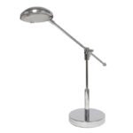Creekwood Home Sleek Essentials 21" Pivot Arm Modern (Includes LED Light Bulb) Desk Lamp Chrome Finish - Image 11