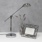 Creekwood Home Sleek Essentials 21" Pivot Arm Modern (Includes LED Light Bulb) Desk Lamp Chrome Finish - Image 12