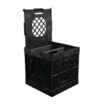 UbeCube Tradesman Double Utility Kit Black Tray: Stackable Polypropylene Decorative Box, Industrial Style, 13.5" Square