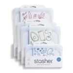 stasher Premium Silicone Reusable Food Storage Bags Lunch Starter Kit - 4pk - Clear - Image 6