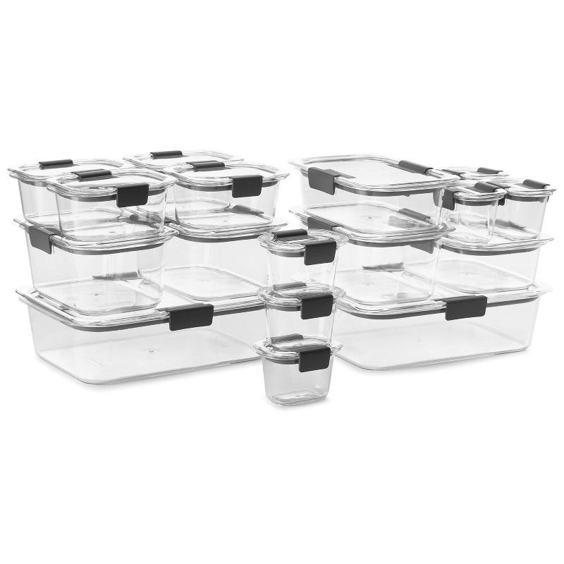 GUEST_9518faf3-6018-4d46-885e-6533c383d82a Rubbermaid Brilliance 36pc Plastic Food Storage Container Set: Clear, Microwave & Freezer Safe, Dishwasher Safe, Lifetime Warranty - Image 1