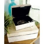 Set of 2 Wooden Boxes with Pattern - Olivia & May - Image 2