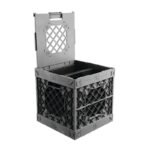 UbeCube Tradesman Double Utility Kit Gray/Black Tray: Stackable Polypropylene Decorative Box, Industrial Style, 13.5" Square
