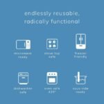 stasher Premium Silicone Reusable Food Storage Bags Lunch Starter Kit - 4pk - Clear - Image 10