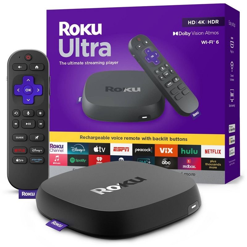 GUEST_b123625e-413a-44c0-914d-cb98294e6746 Roku Ultra 2024 Ultimate 4K Streaming Device with HDR10+, Dolby Vision & Atmos Bluetooth & Wi-Fi 6 Voice Remote Pro with Free & Live TV - Image 1