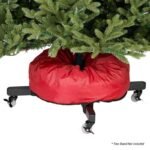TreeKeeper 7.5' Santa's Bags Upright Tree Storage Bag: Christmas Tree Storage, Built-In Handles, Polyester, Red - Image 7