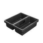 UbeCube Tradesman Double Utility Kit Black Tray: Stackable Polypropylene Decorative Box, Industrial Style, 13.5" Square - Image 4