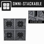 UbeCube Grabinet Kit 2"x2" Crate Black/Gray Bin: Stackable Decorative Boxes, Industrial Style, 13.5" Square - Image 5