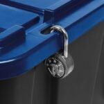 IRIS 27gal Stackable Storage Totes with Lids Black Blue 4pk - Image 5