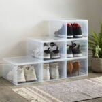 Simplify Drop Front Shoe Box - Set of 6 - Clear: PET & Polypropylene, Decorative Storage Bins, 13.4" W x 9.8" D x 7.1" H - Image 5