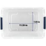 Home Logic 29qt 6pk Storage Bins Clear: Lidded, Stackable, Portable, Built-In Handles, Transparent, Universal Storage - Image 7
