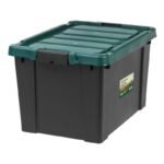 IRIS 4pk Remington 78qt Heavy Duty Plastic Storage Totes Bin with Lid Black: Portable Lidded Utility Tubs, BPA-Free - Image 4