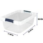 Home Logic 15qt 8pk Storage Bins Clear: Lidded, Stackable, Portable, Built-In Handles, Transparent, Plastic Containers - Image 8