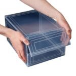 Simplify Drop Front Shoe Box - Set of 6 - Clear: PET & Polypropylene, Decorative Storage Bins, 13.4" W x 9.8" D x 7.1" H - Image 10