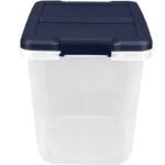 Home Logic 29qt 6pk Storage Bins Clear: Lidded, Stackable, Portable, Built-In Handles, Transparent, Universal Storage - Image 2