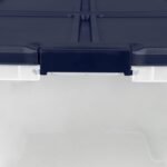 Home Logic 66qt 6pk Storage Bins Clear: Stackable Lidded Containers, Portable with Built-In Handles, Transparent Polypropylene - Image 5