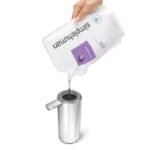 simplehuman 9 oz. Touch-Free Automatic Rechargeable Sensor Liquid Soap Dispenser, Stainless Steel - Image 4