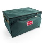 TreeKeeper 3 Tray Ornament Keeper Storage Bag with Front Pocket: Christmas Ornament Organizer, Padded Lining, Green - Image 3