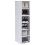 Simplify 6 Tier Collapsible Shoe Organizer Storage Box - Image 2