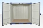 8Ft Shipping Container One Trip (Blue) - Image 3