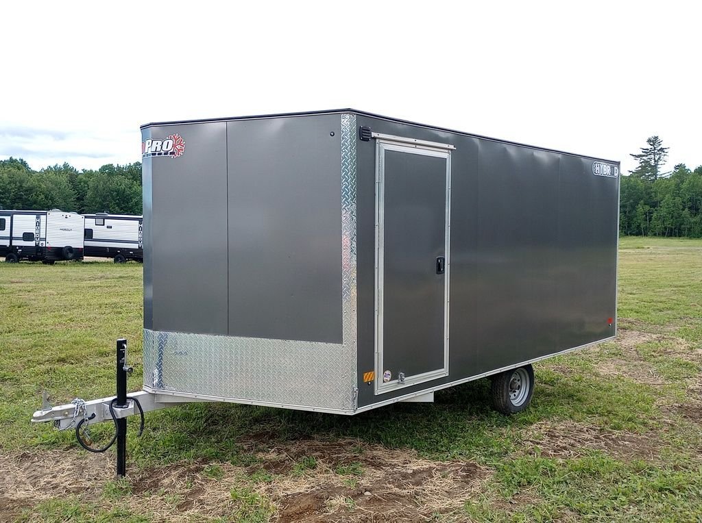 448AA27F-E4D8-4BF0-A346-5DA8C44602A9.jpg 2022 Sno Pro Trailers 101×12 Aluminum Hybrid 2.0 w/Tapered Ramp, Mats & Guides - Image 1