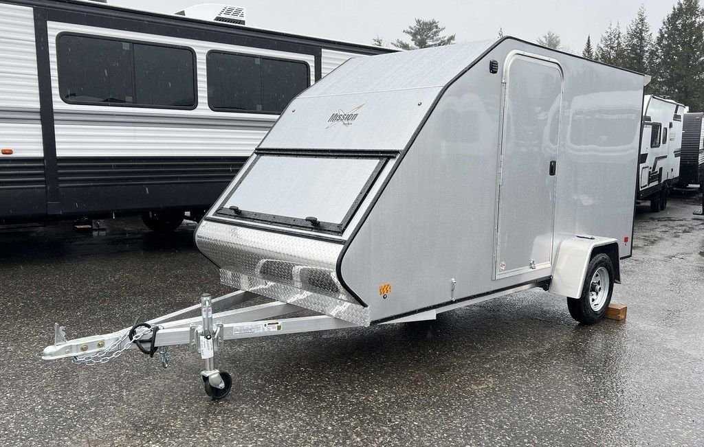 9A01D5F1-C59E-4CDC-AB9F-2F940171D625.jpg 2024 Mission Trailers 60×12 Aluminum Single Place Crossover w/Galvanized Package, Rear Canopy - Image 1