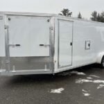 2024 E-Z Hauler 7×24 Aluminum 4-Place Drive In/Out w/Tapered Ramps, Rear Canopy