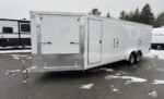 2024 E-Z Hauler 7×24 Aluminum 4-Place Drive In/Out w/Tapered Ramps, Rear Canopy