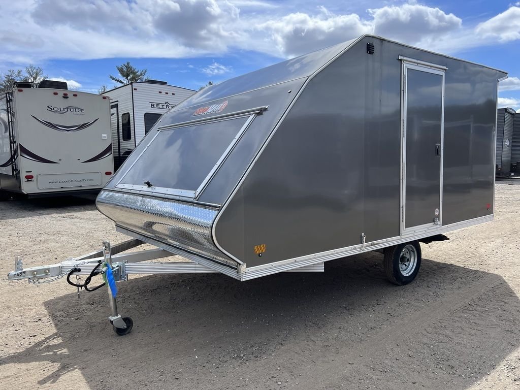 C4B3E837-4331-43BD-9294-07391FDF5180.jpg Sno Pro 101×12 Aluminum 2-Place Snowmobile Trailer w/Galvanized Package - Image 1
